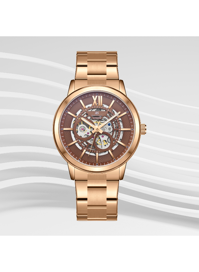 Kenneth Scott Men's Automatic  Brown  Dial Watch - K24324-DBDD