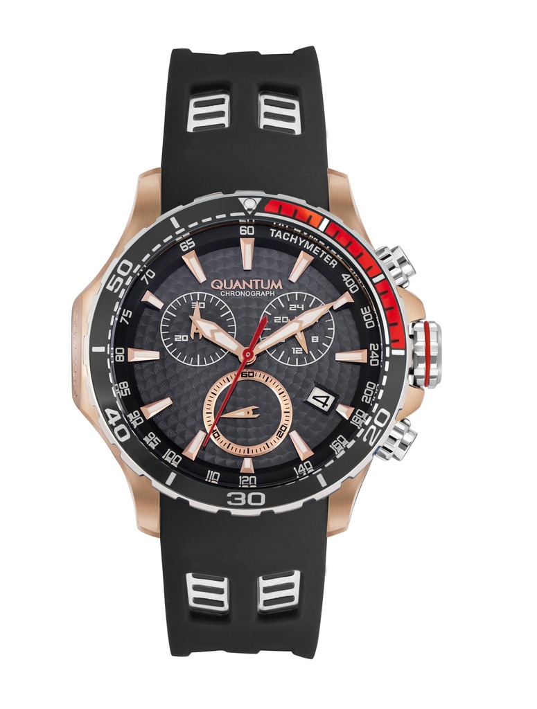 Quantum Men's Chronograph Black Dial Watch - HNG834.551