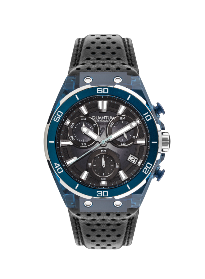 QUANTUM Men's Chronograph Black Dial Watch - PWG1107.969