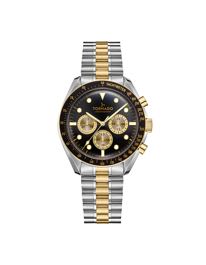 Tornado COSMIC CHRONO Men's Chronograph Black Dial Watch - T22103-TBTB