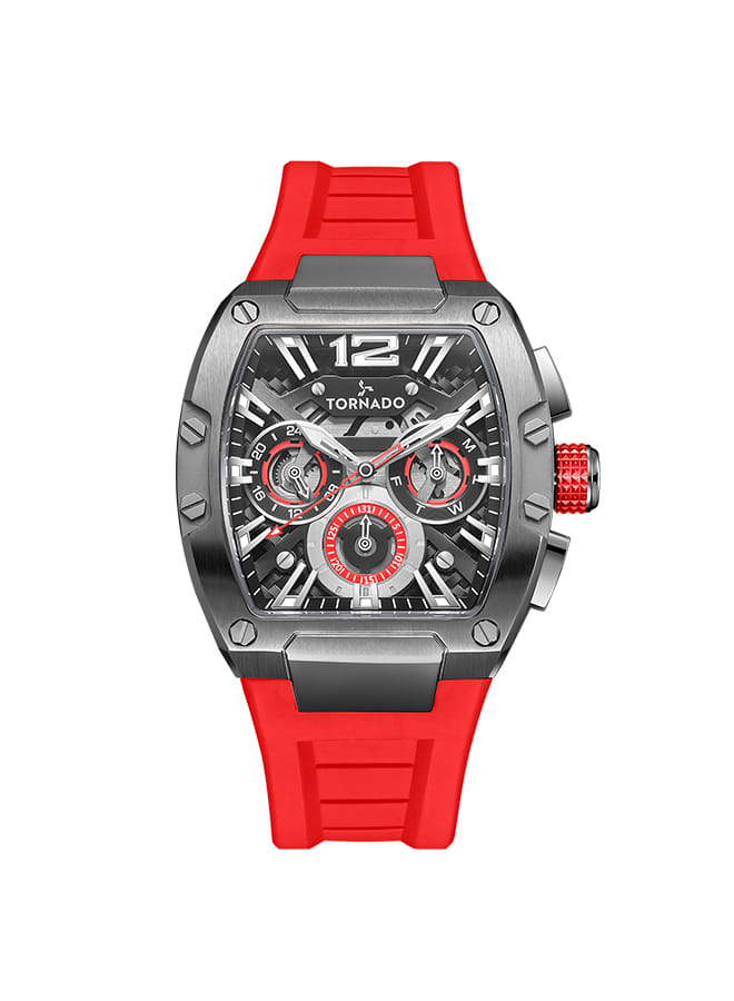 Tornado XENITH Men's Multi Function Black Dial Watch - T23105-XSRB