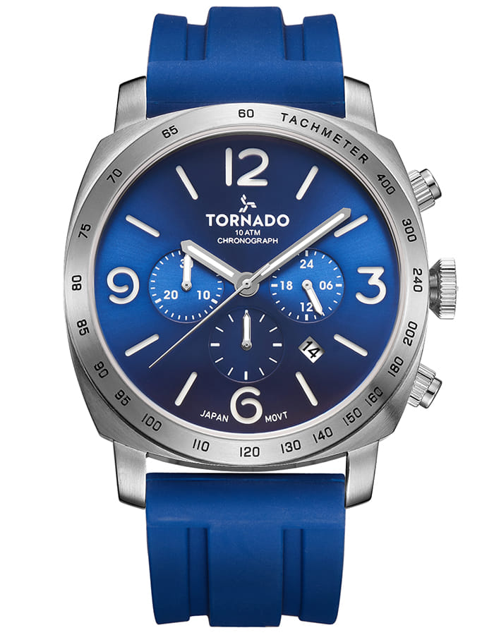 Tornado LUMINA CHRONOSPHERE Men's Chronograph Blue Dial Watch - T9102-SSNN