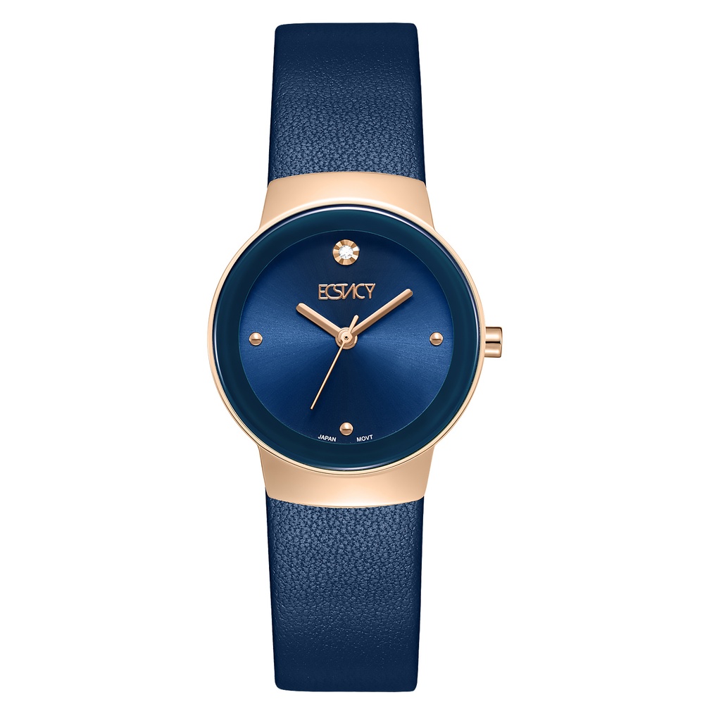 ECSTACY Women VJ21 Fn Blue Dial E25505-RLNN