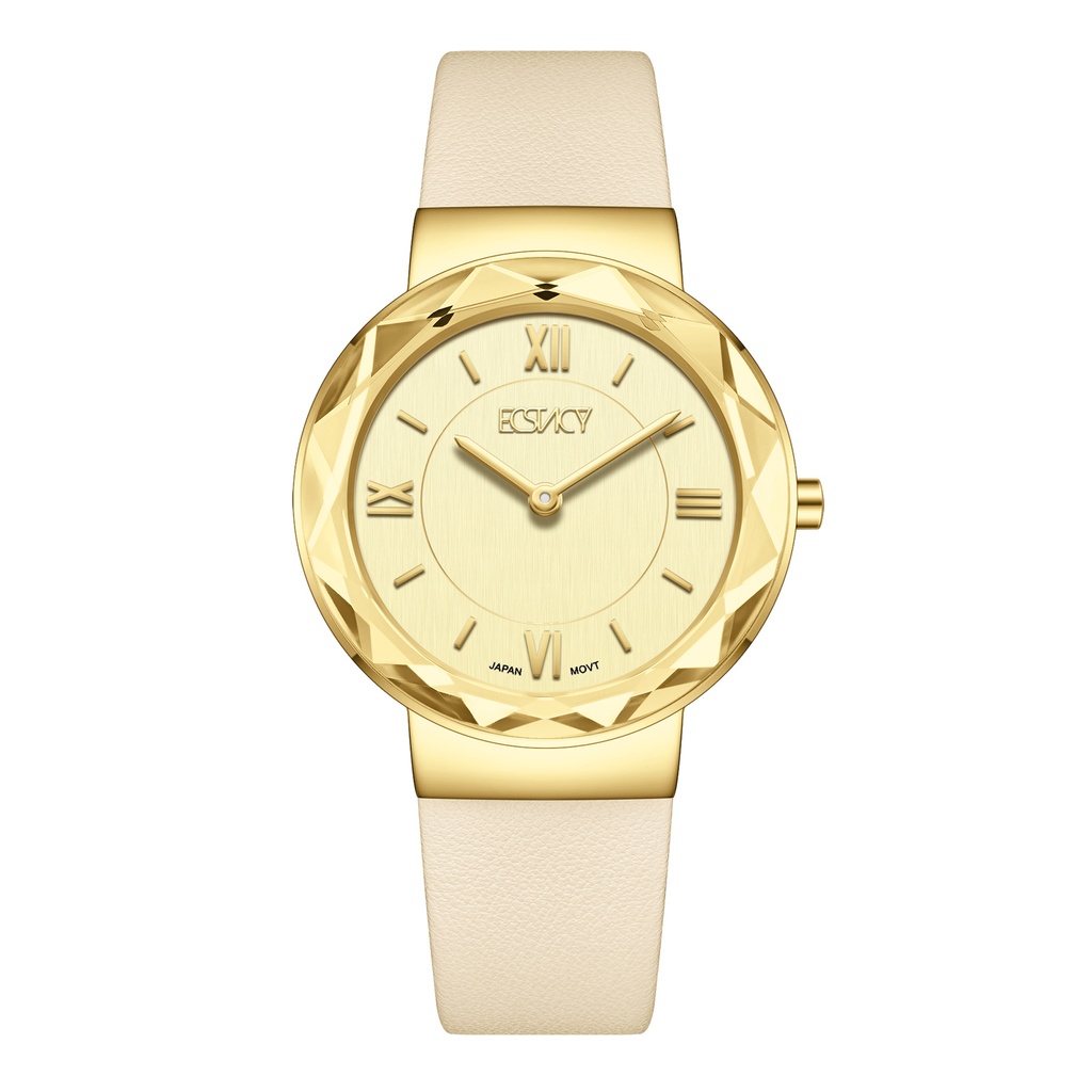 ECSTACY Women 2025 Fn Champagne Dial E25506-GLCC