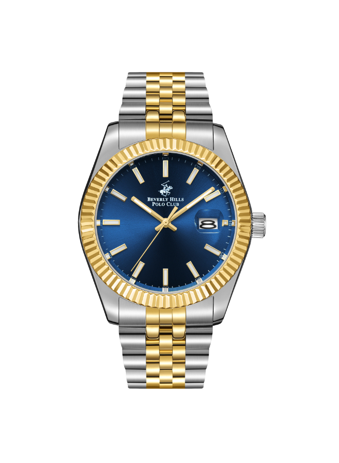  BHPC Gents 3H DATE Fn S.S/IP GOLD Case S.S/IP GOLD STEEL Band BLACK TO 289C Dial