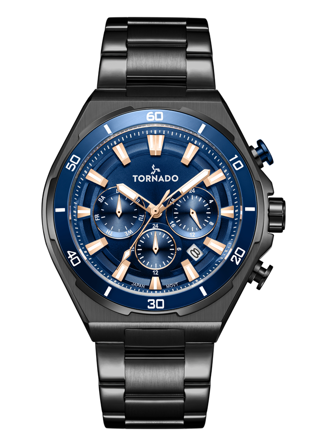 TORNADO STRELLAR X Men's Multi Function Blue Dial Watch - T24104-BBBN