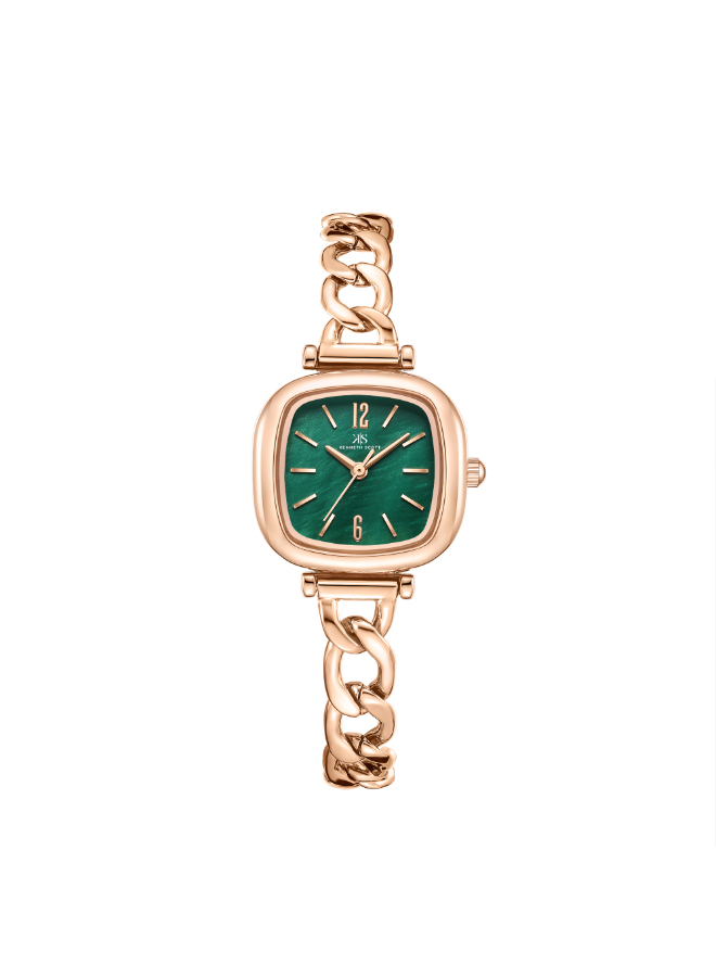 Kenneth Scott Women's Analog Green Dial Watch - K23513-RBKG