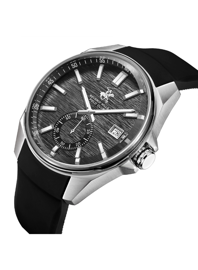 Beverly Hills Polo Club Men's Multi Function Black Dial Watch - BP3837X.361