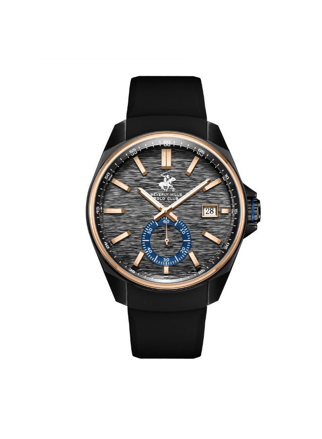 Beverly Hills Polo Club Men's Multi Function Grey Dial Watch - BP3837X.651