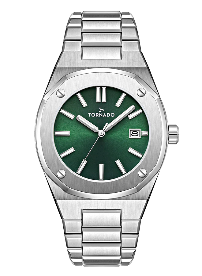 TORNADO AURORA TWILIGHT Men's Analog Green Dial Watch - T23003-SBSH