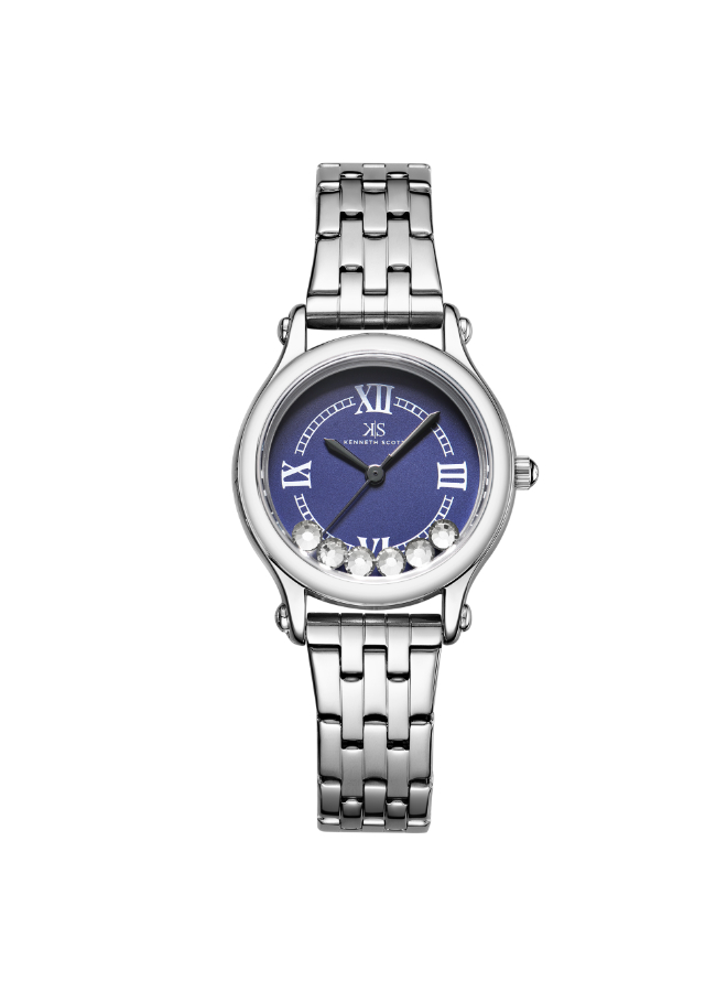 Kenneth Scott Women's Analog Blue Dial Watch - K25510-SBSN