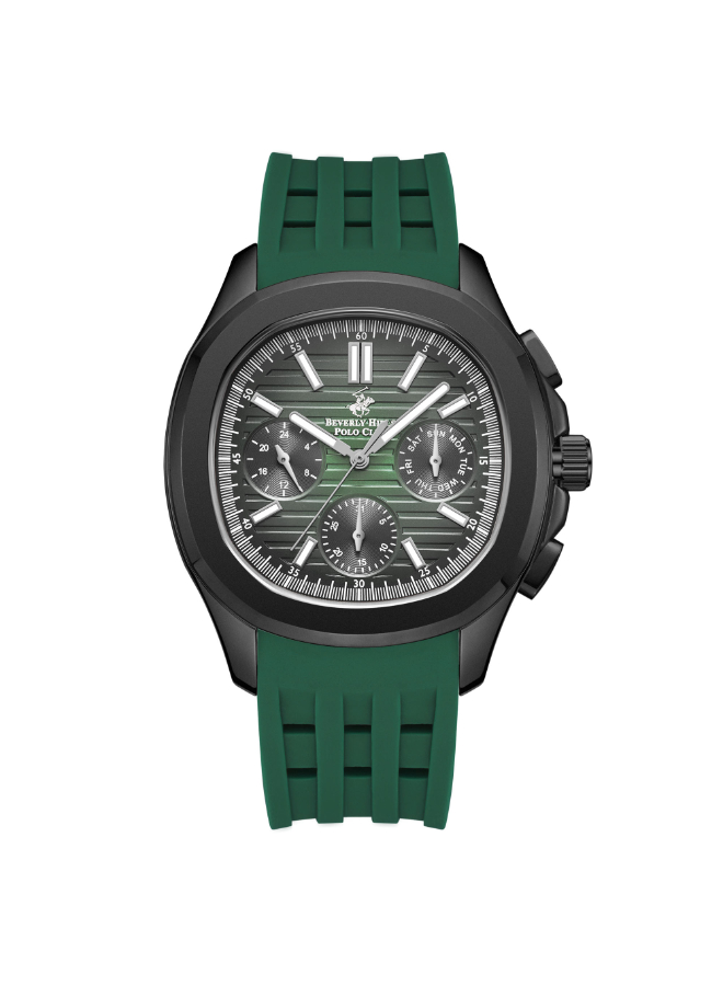 Beverly Hills Polo Club Men's Multi Function Green Dial Watch - BP3211X.377