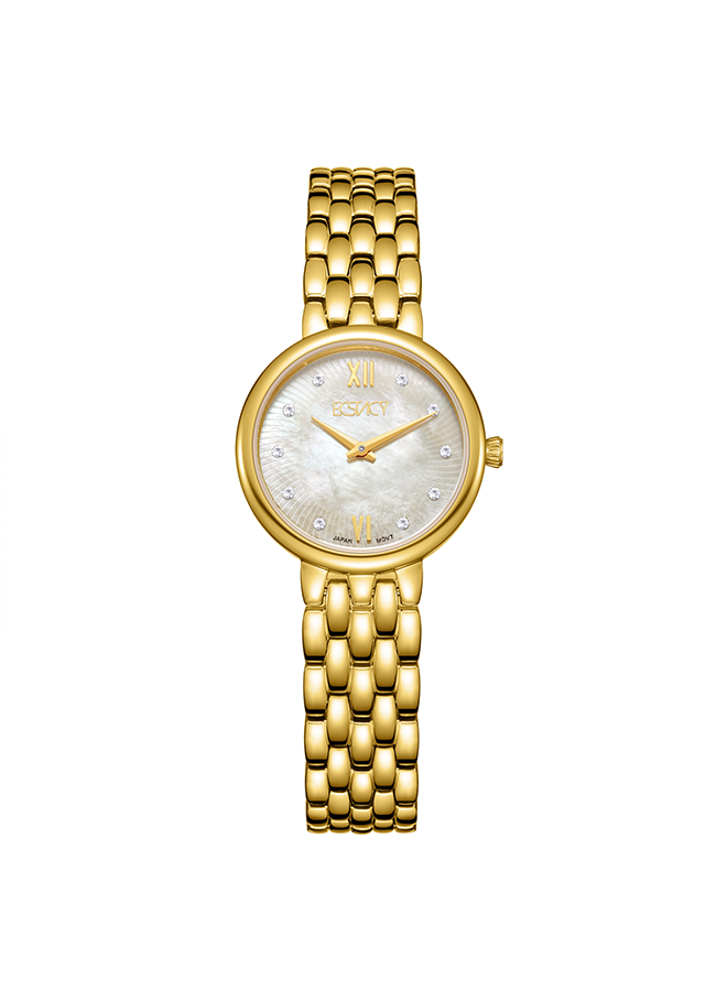 Ecstacy Women's Analog Beige Dial Watch - E23510-GBGMC