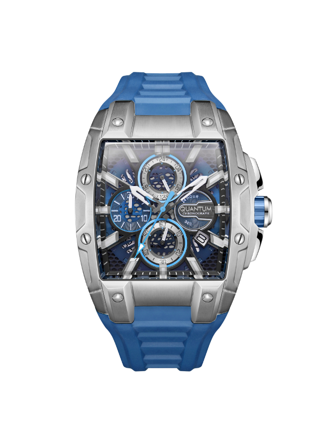 QUANTUM Men's Chronograph Black Dial Watch - HNG1161.359