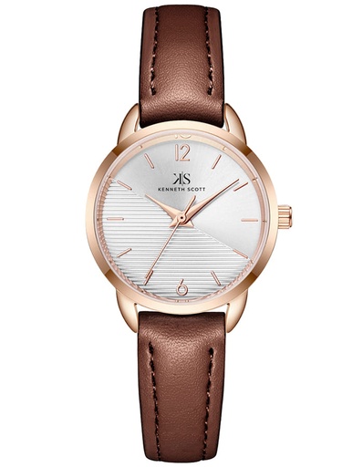 [K22526-RLDW] Kenneth Scott Women's Analog White Dial Watch - K22526-RLDW