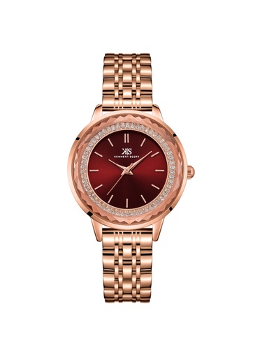[K22532-RBKR] Kenneth Scott Women's Analog Red Dial Watch - K22532-RBKR