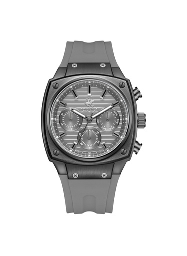 [BP3778X.066] BHPC Gents  MULTIFUNCTION Fn GUN Case GREY SILICON Band GUN Dial