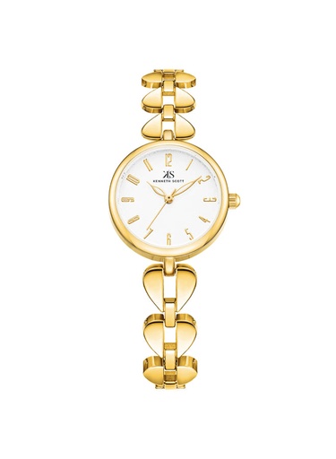 [K23504-GBGW] Kenneth Scott Women's Analog White Dial Watch - K23504-GBGW