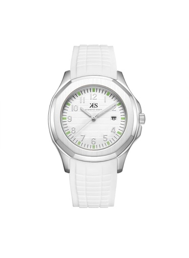 [K24014-SSWW] Kenneth Scott Men's Analog White Dial Watch - K24014-SSWW