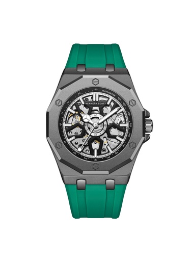 [K25301-XSHB] Kenneth Scott Men's Automatic Black Dial Watch - K25301-XSHB