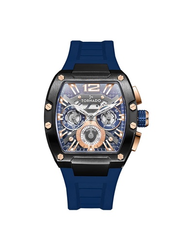 [T23105-BSNNK] Tornado XENITH Men's Multi Function Rose Gold Dial Watch - T23105-BSNNK