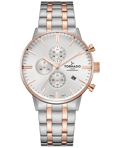 [T6102-KBKSK] Tornado CELESTIA ELITE Men's Chronograph Rose Gold Dial Watch - T6102-KBKSK