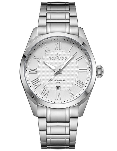 [T8007-SBSW] Tornado CLASSIC ANALOG Men's Analog White Dial Watch - T8007-SBSW