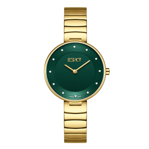 [E25504-GBGG] ECSTACY Women 2025 Fn Gold Dial E25504-GBGG