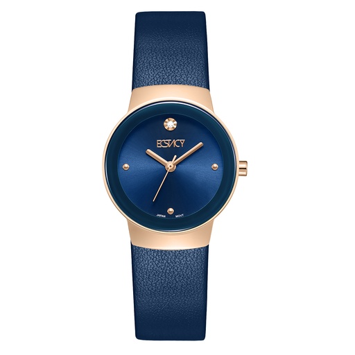 [E25505-RLNN] ECSTACY Women VJ21 Fn Blue Dial E25505-RLNN
