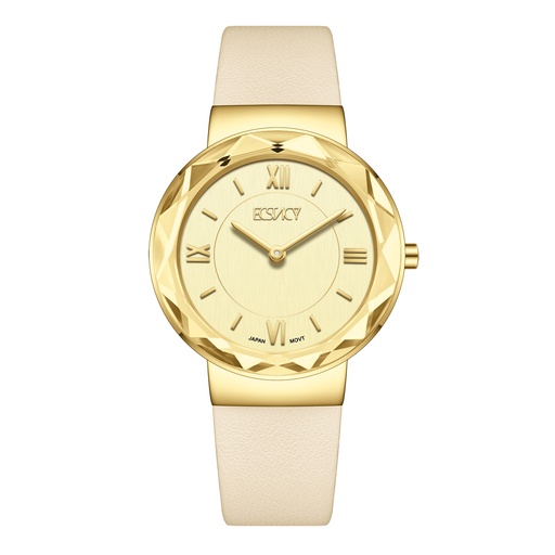 [E25506-GLCC] ECSTACY Women 2025 Fn Champagne Dial E25506-GLCC