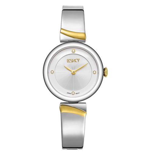 [E25508-TBTS] ECSTACY Women VJ20 Fn Silver Dial E25508-TBTS