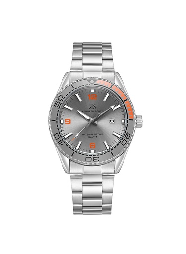 [K23024-SBSS] Kenneth Scott Men's Analog Silver Dial Watch - K23024-SBSS