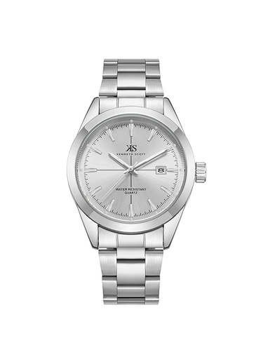 [K23025-SBSW] Kenneth Scott Men's Analog White Dial Watch - K23025-SBSW