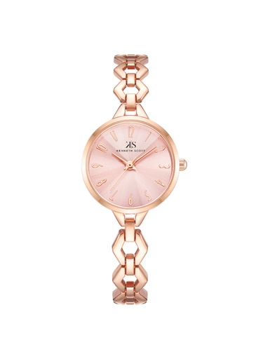 [K23508-RBKP] Kenneth Scott Women's Analog Pink Dial Watch - K23508-RBKP