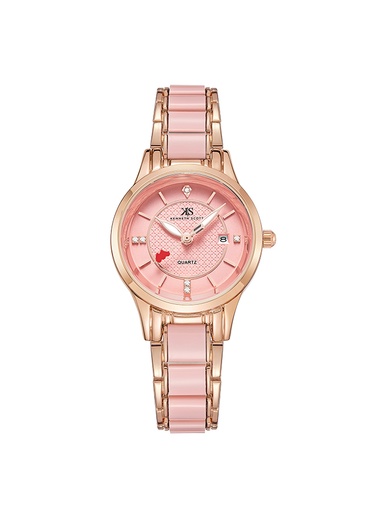 [K23517-RCPP] Kenneth Scott Women's Analog Pink Dial Watch - K23517-RCPP