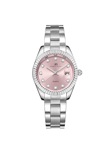 [K23546-SBSP] Kenneth Scott Women's Analog Pink Dial Watch - K23546-SBSP
