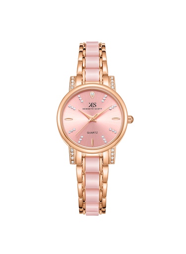[K23547-KCPP] Kenneth Scott Women's Analog Pink Dial Watch - K23547-KCPP