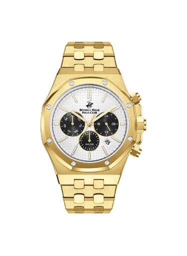 [BP3051X.131] BHPC Gents  MULTIFUNCTION Fn IP GOLD Case IP GOLD STEEL Band SILVER Dial