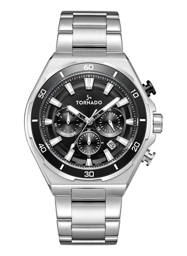 [T24104-SBSB] TORNADO STRELLAR X Men's Multi Function Black Dial Watch - T24104-SBSB