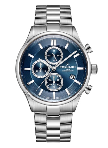 [T6106B-SBSN] TORNADO CELESTIA ELITE Men's Chronograph Blue Dial Watch - T6106B-SBSN