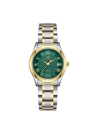 [K25504-TBTHG] Kenneth Scott Women's Analog Green Gold Highlight Dial Watch - K25504-TBTHG