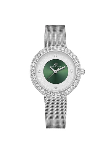 [K23535-SMSG] Kenneth Scott Women's Analog Green Dial Watch - K23535-SMSG