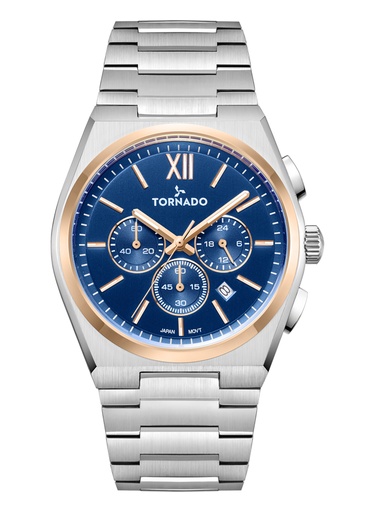 [T24105-KBSN] TORNADO Aurora Nova Men's Multi Function Blue Dial Watch - T24105-KBSN
