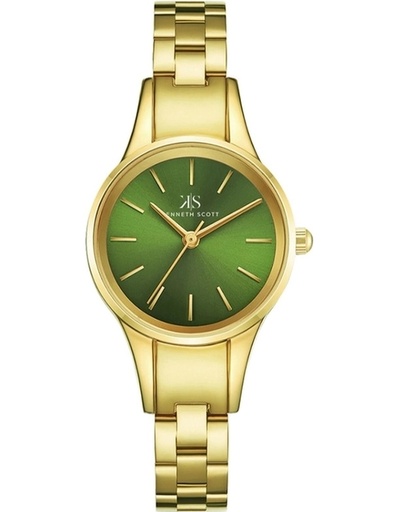 [K22517-GBGH] Kenneth Scott Women's Analog Green Dial Watch - K22517-GBGH