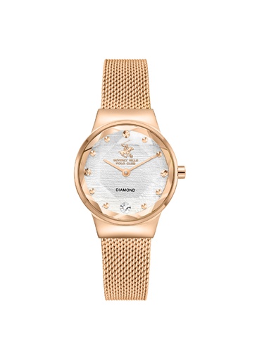 [BP3768X.430] BHPC Ladies 2H Fn IP R.GOLD Case IP R.GOLD MESH Band SILVER Dial
