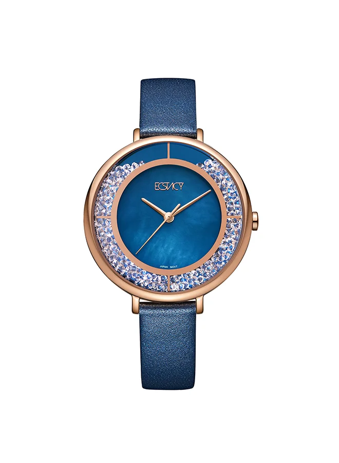 [E23501-KLNMN] Ecstacy Women's Analog Blue Mop  Dial Watch - E23501-KLNMN