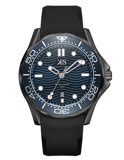 [K22009-BSBN] Kenneth Scott Men's Analog Dark Blue Dial Watch - K22009-BSBN